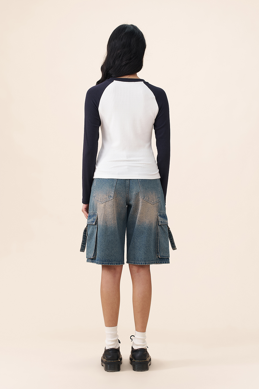 Retro Denim Cargo Shorts|yescci