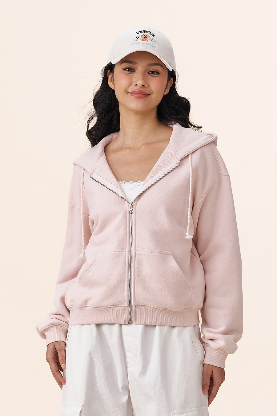 Loose Full-Zip Hoodie|yescci