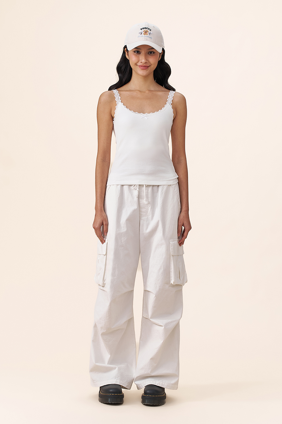 Loose Fit Drawstring Cargo Pants|yescci-YESCCI.com