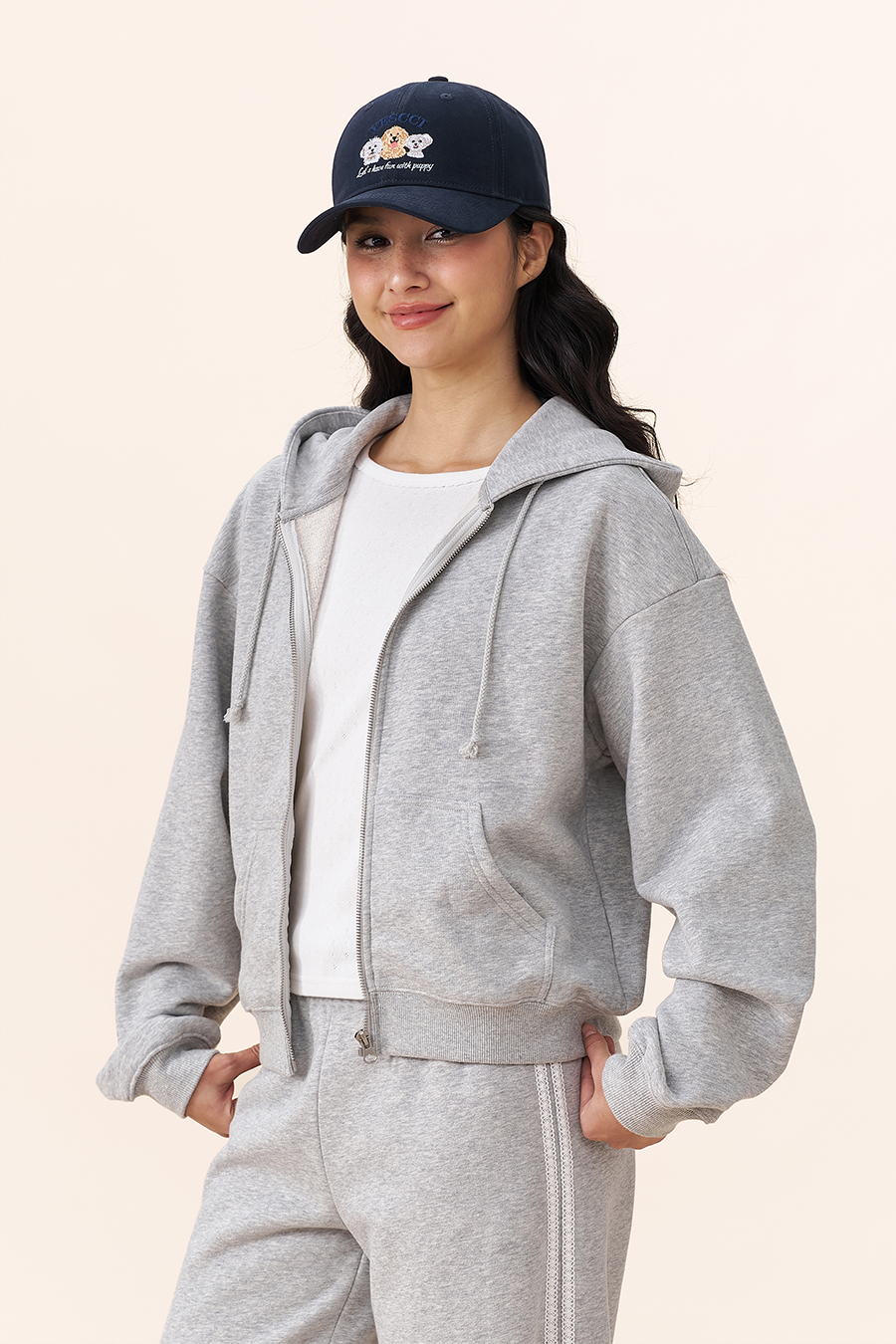 Loose Full-Zip Hoodie|yescci