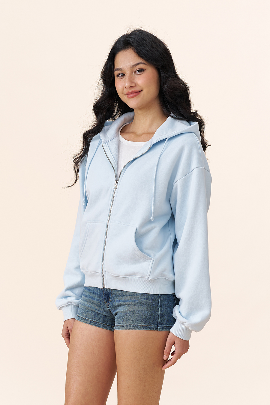 Loose Full-Zip Hoodie|yescci