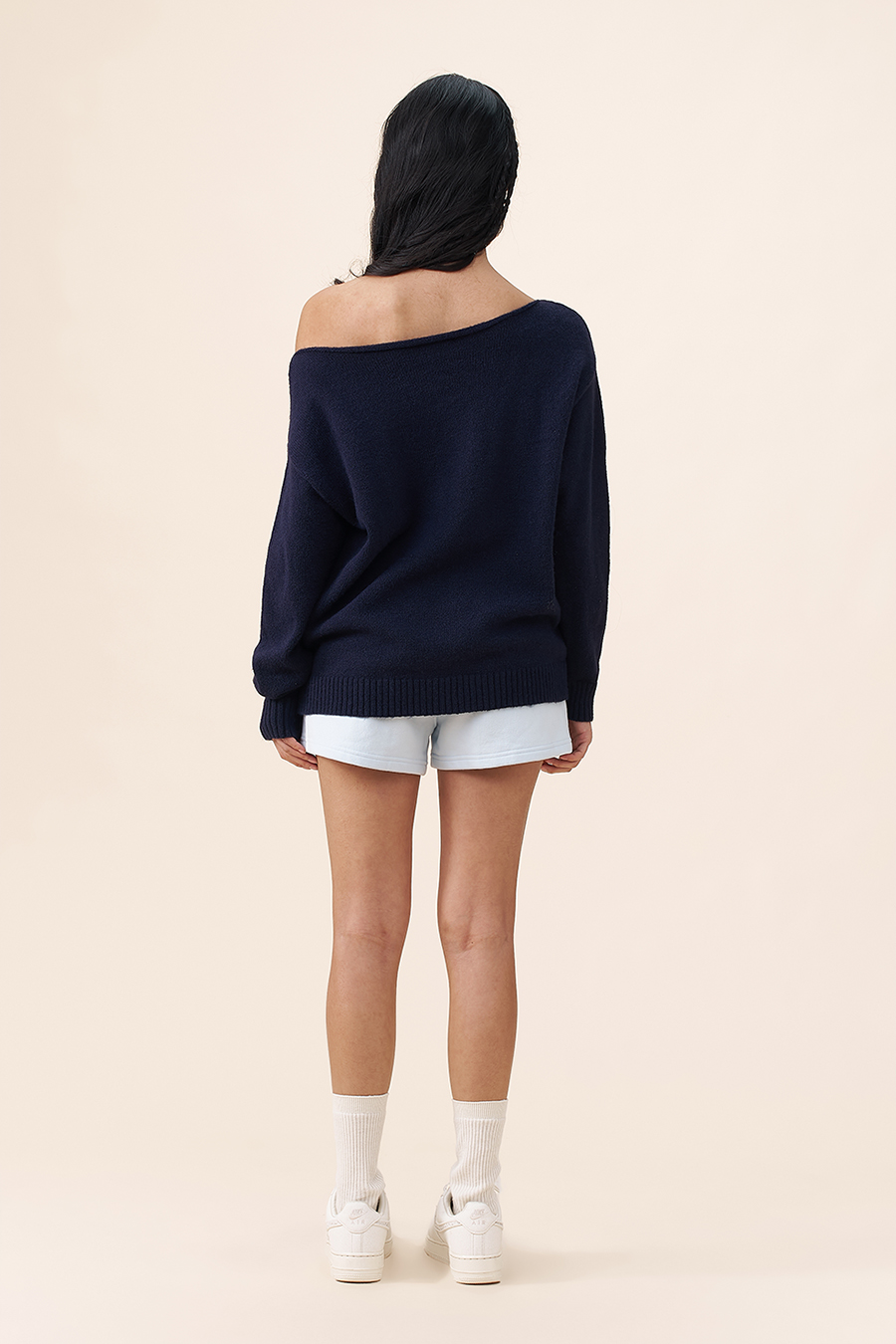 Bear Off-Shoulder Sweater|yescci-YESCCI.com