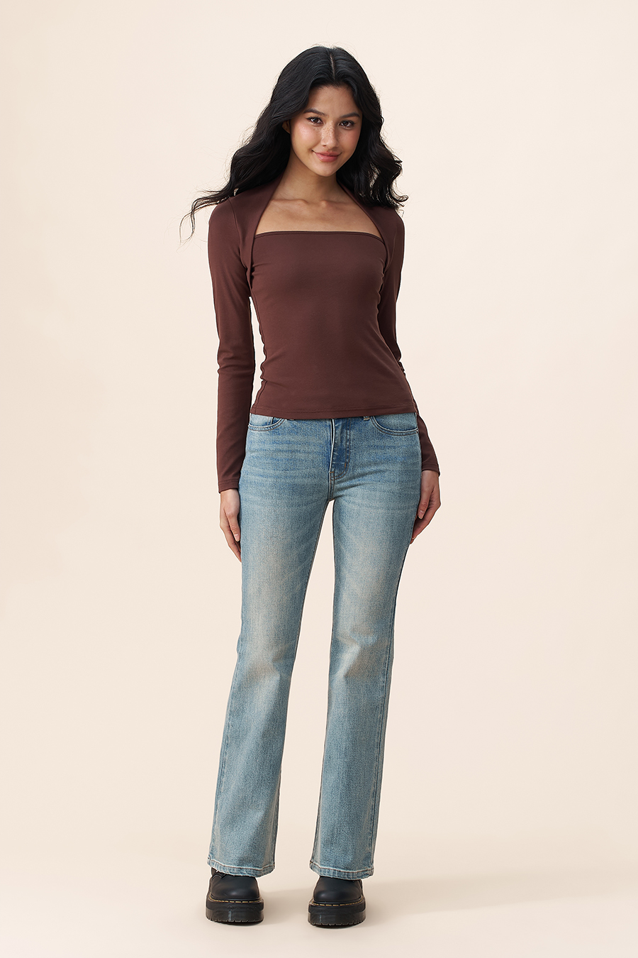 Square Neck Layered Style Blouse|yescci