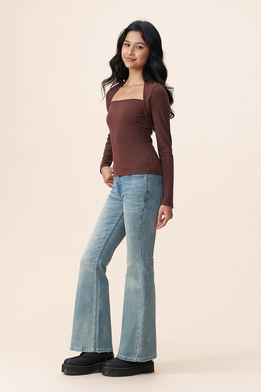 Square Neck Layered Style Blouse|yescci