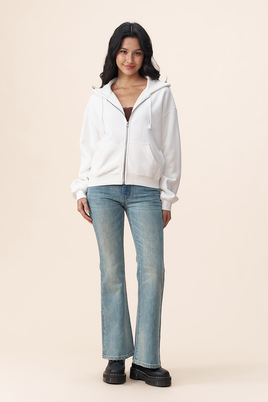 Loose Full-Zip Hoodie|yescci