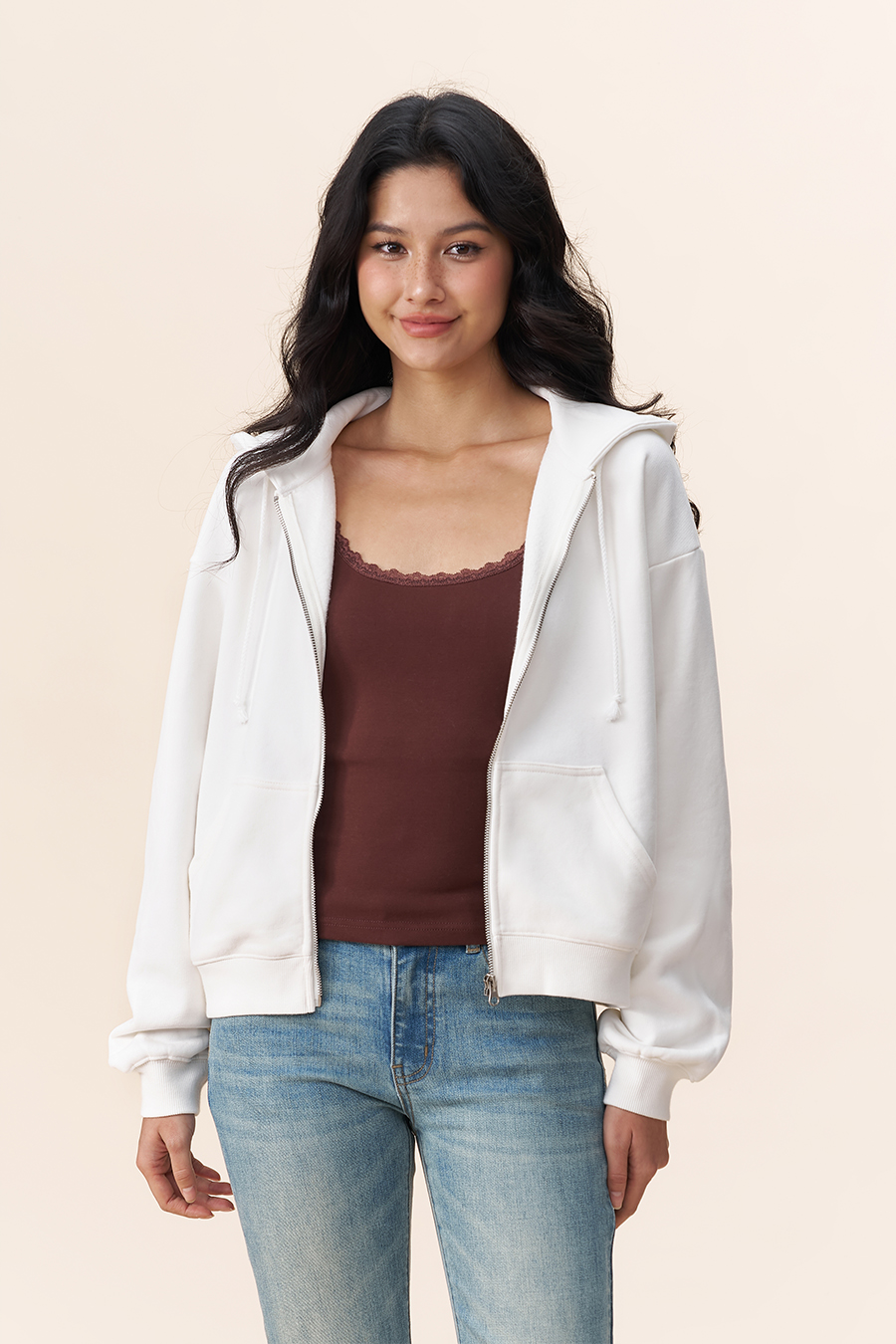 Loose Full-Zip Hoodie|yescci