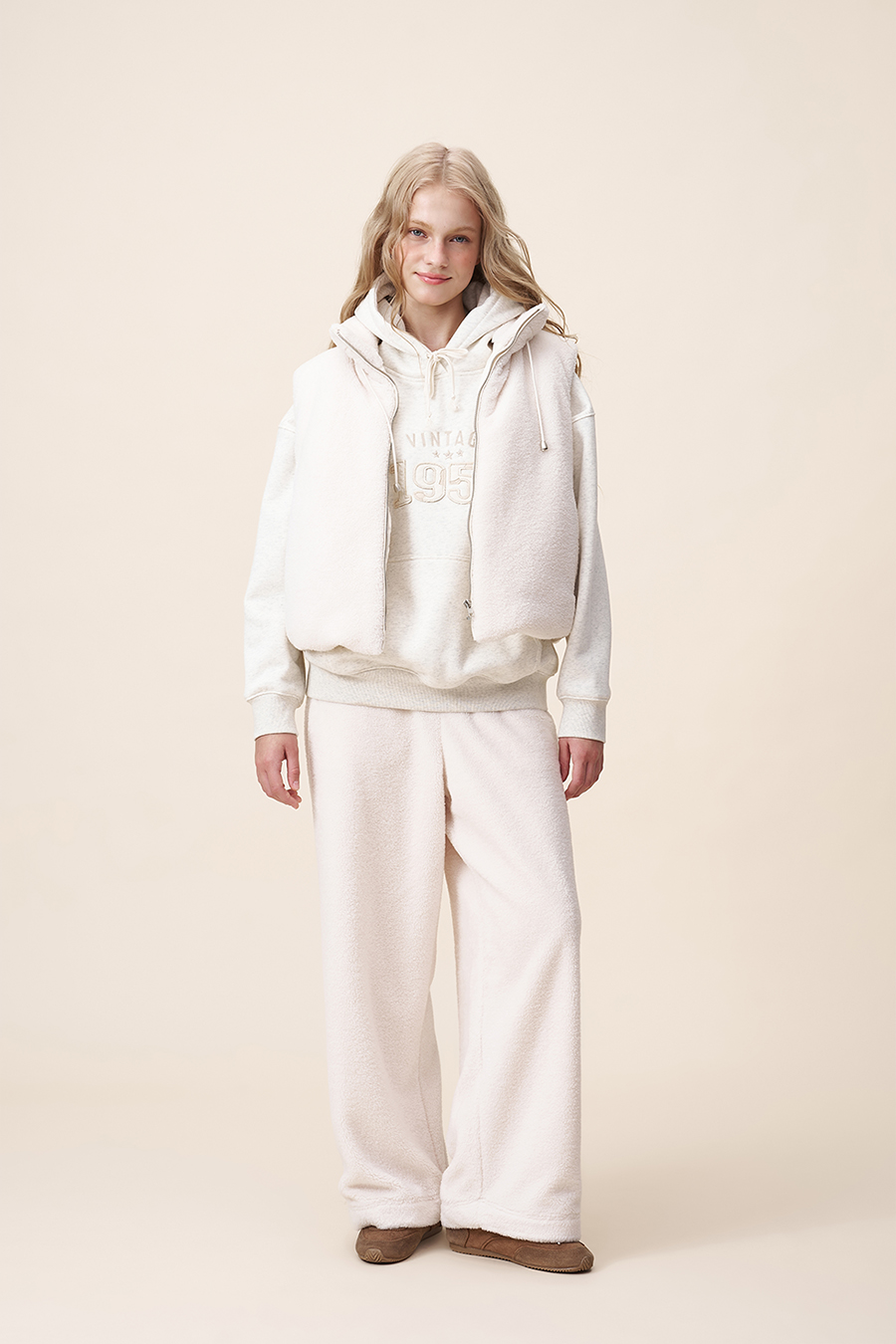 Fleece Wide Leg Pants|yescci-YESCCI.com