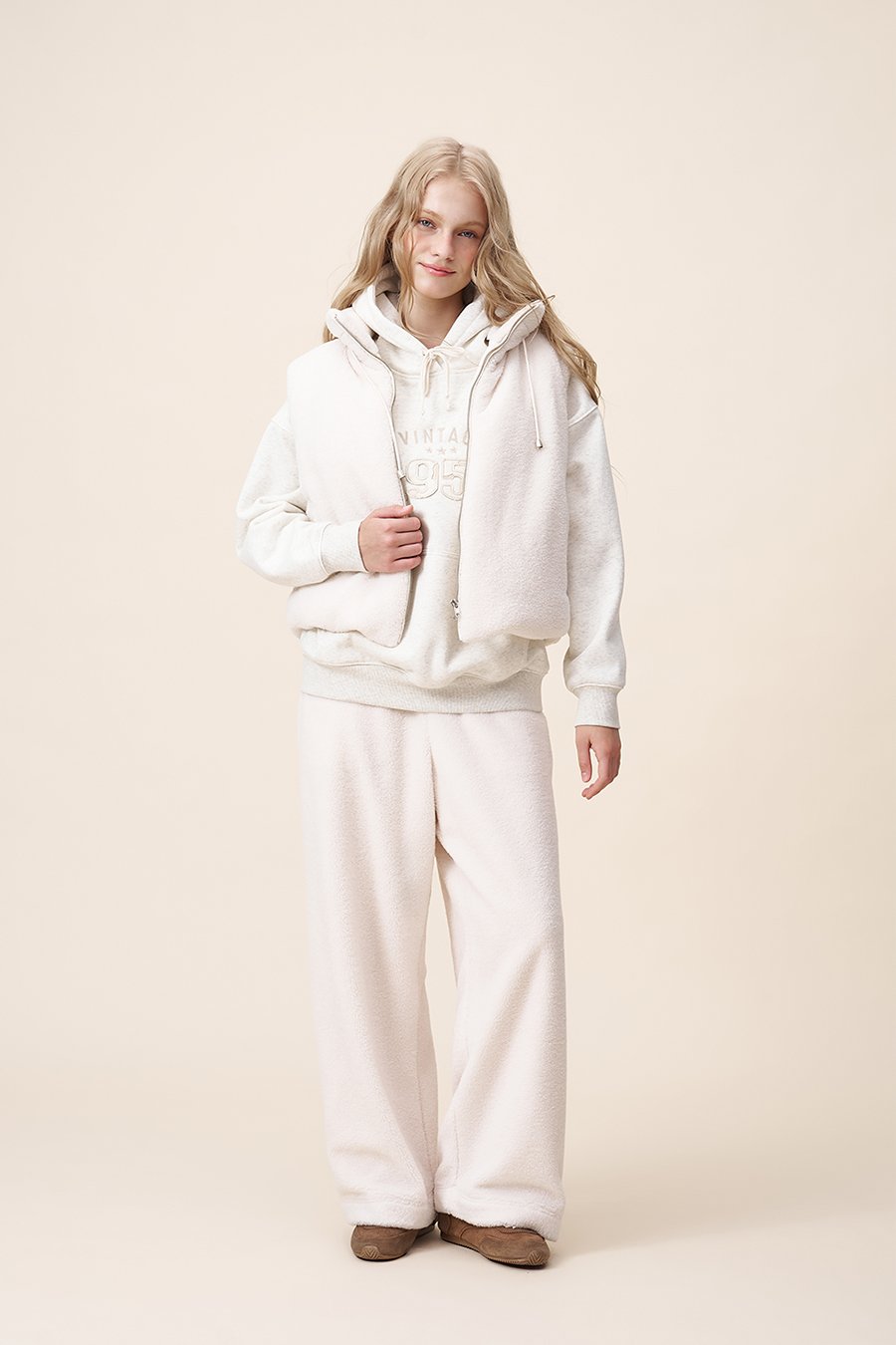 Fleece Wide Leg Pants|yescci-YESCCI.com