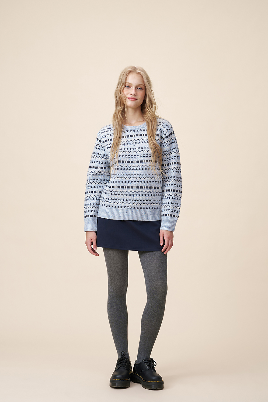 Fair Isle Knit Sweater|yescci-YESCCI.com