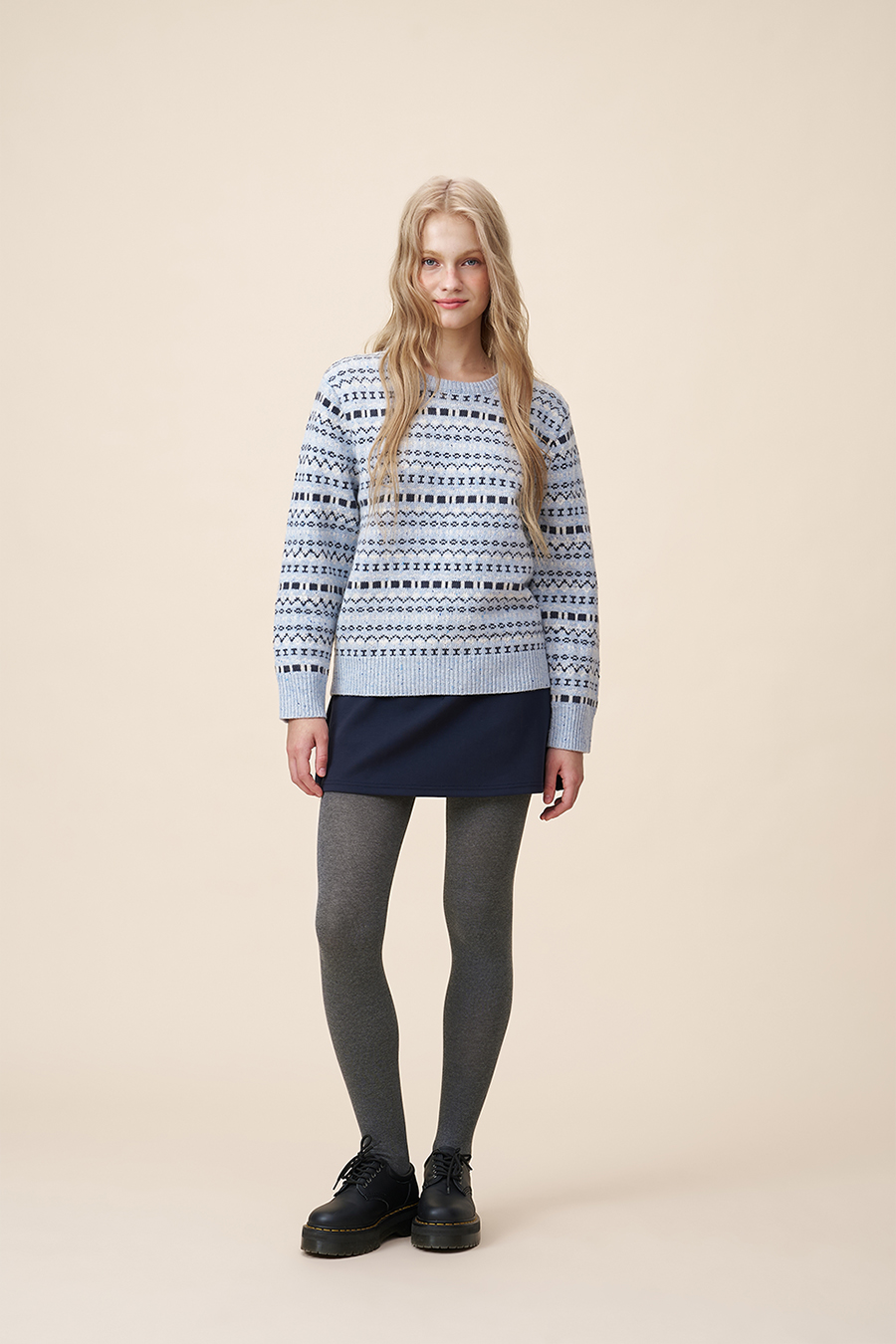 Fair Isle Knit Sweater|yescci-YESCCI.com