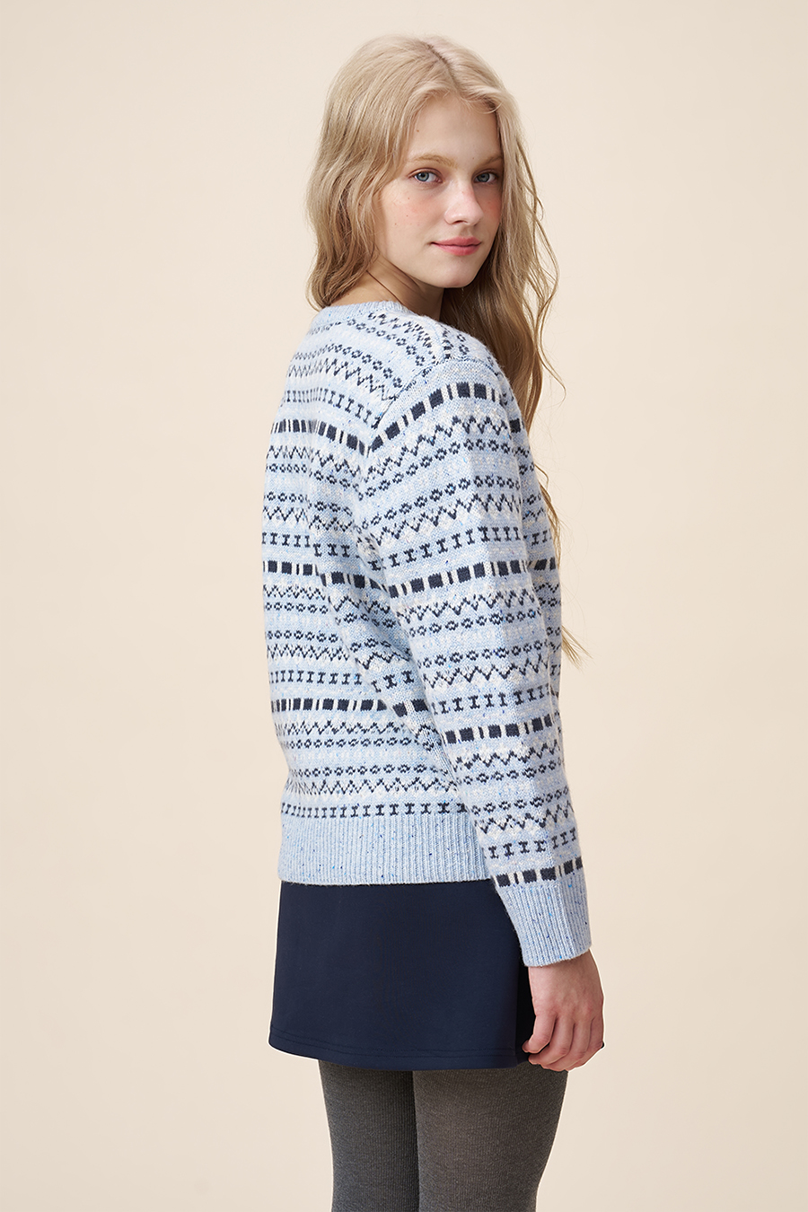 Fair Isle Knit Sweater|yescci-YESCCI.com