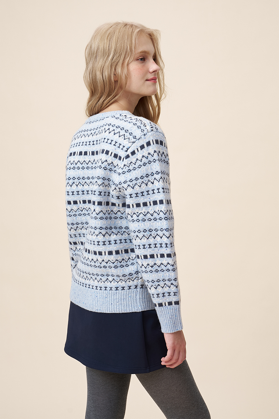 Fair Isle Knit Sweater|yescci-YESCCI.com