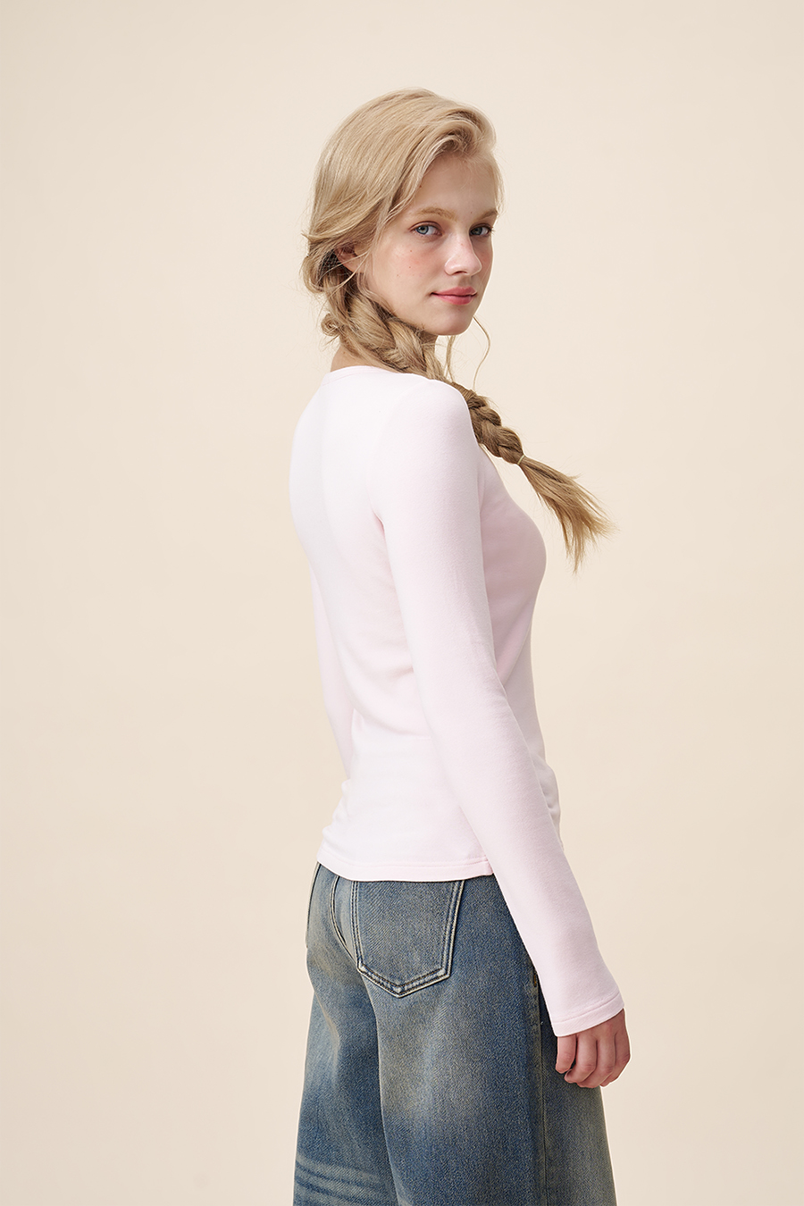 Bow Print Long Sleeve Tee|yescci-YESCCI.com