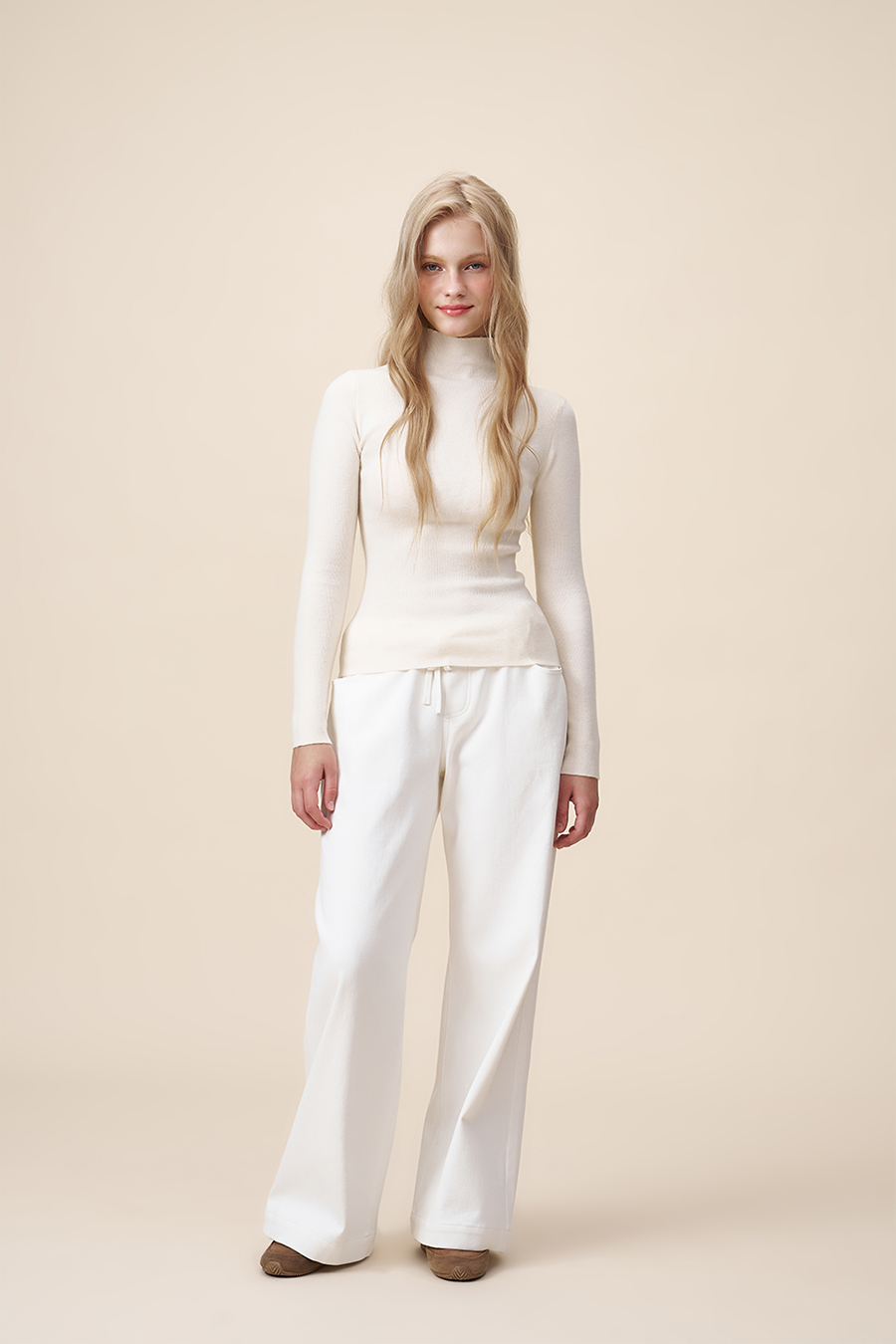 Fitted Turtleneck Knit Top|yescci-YESCCI.com