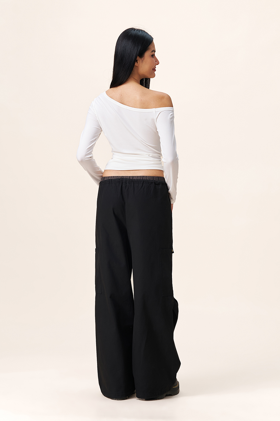 Elastic Waist Cargo Pants|yescci-YESCCI.com