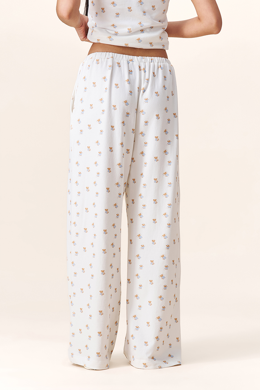 Bear Print Casual Pants|yescci-YESCCI.com