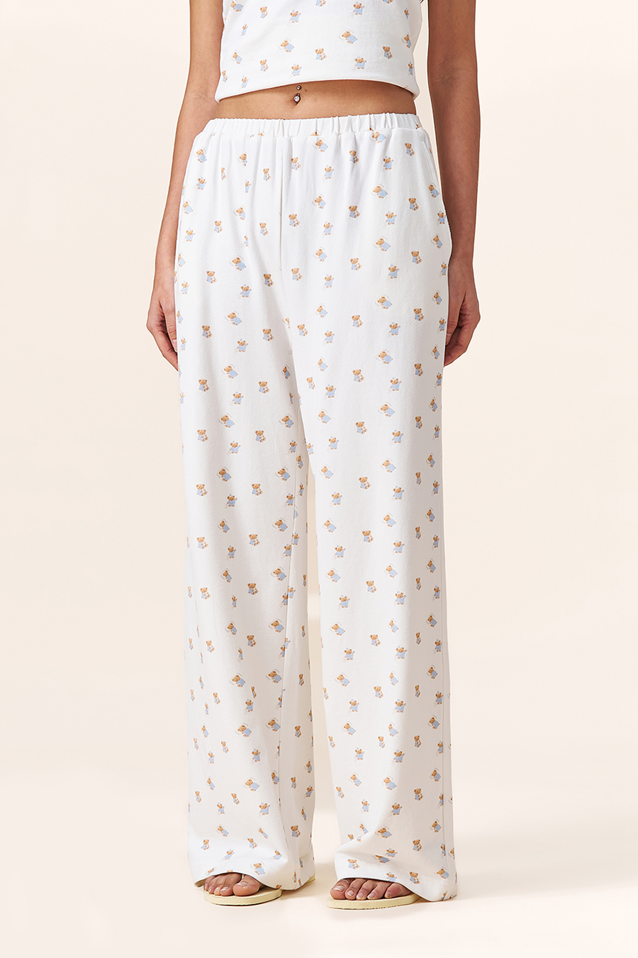 Bear Print Casual Pants|yescci-YESCCI.com