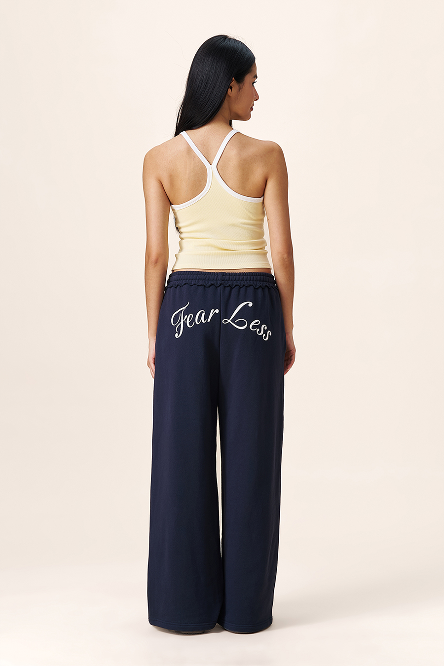 Ruffle Trim Printed Casual Pants|yescci-YESCCI.com