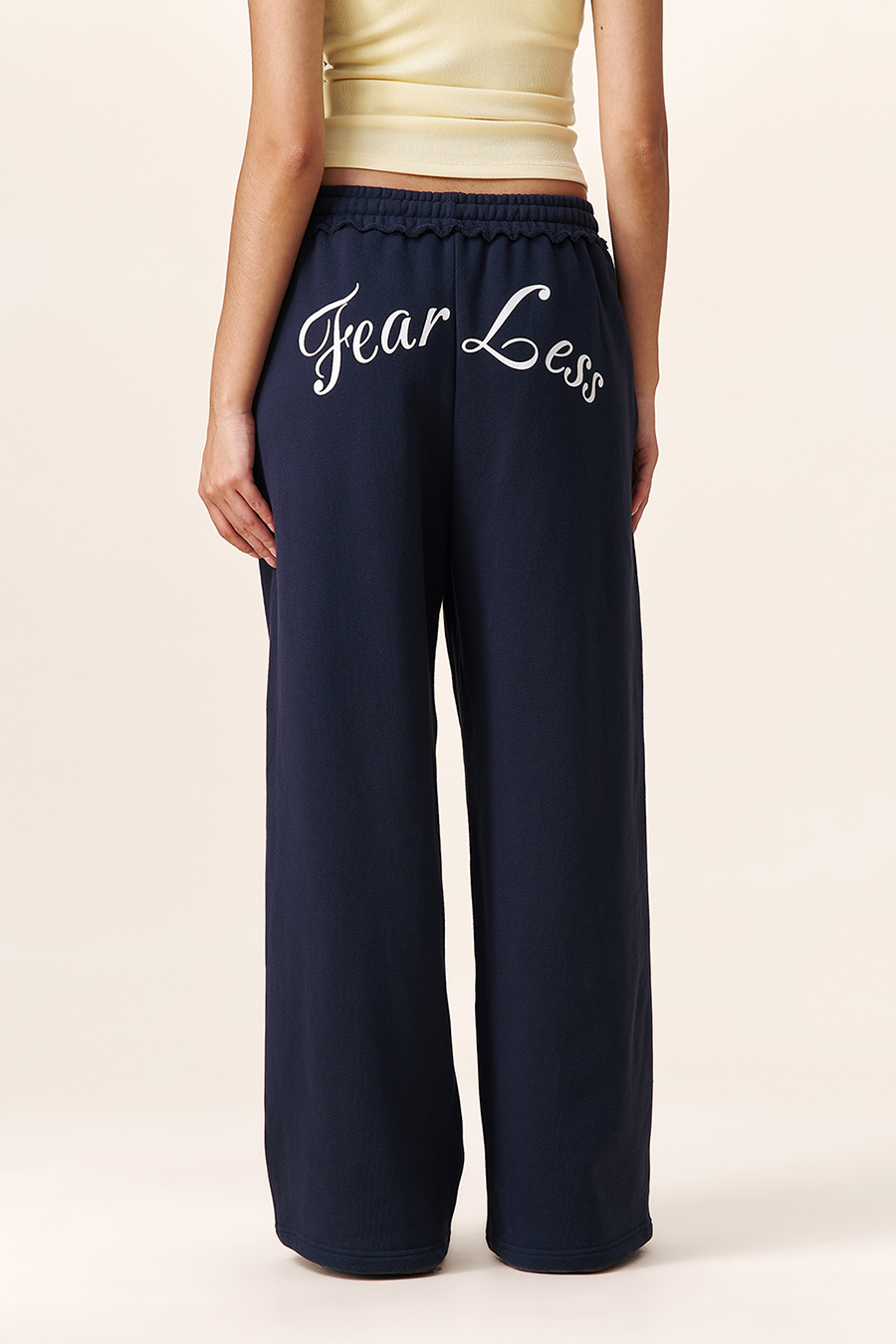 Ruffle Trim Printed Casual Pants|yescci-YESCCI.com