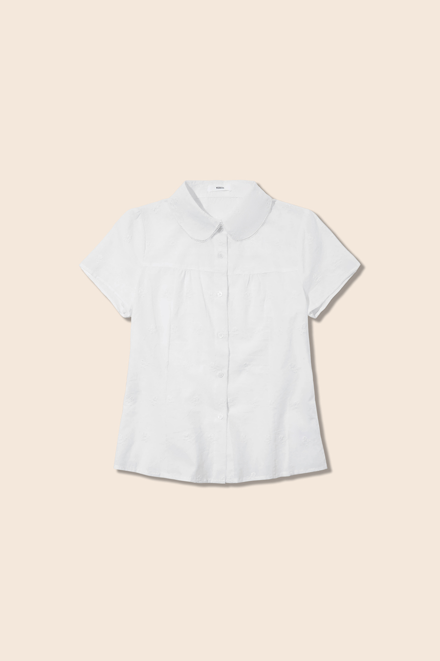 Short Sleeve Peter Pan Shirt|yescci-YESCCI.com