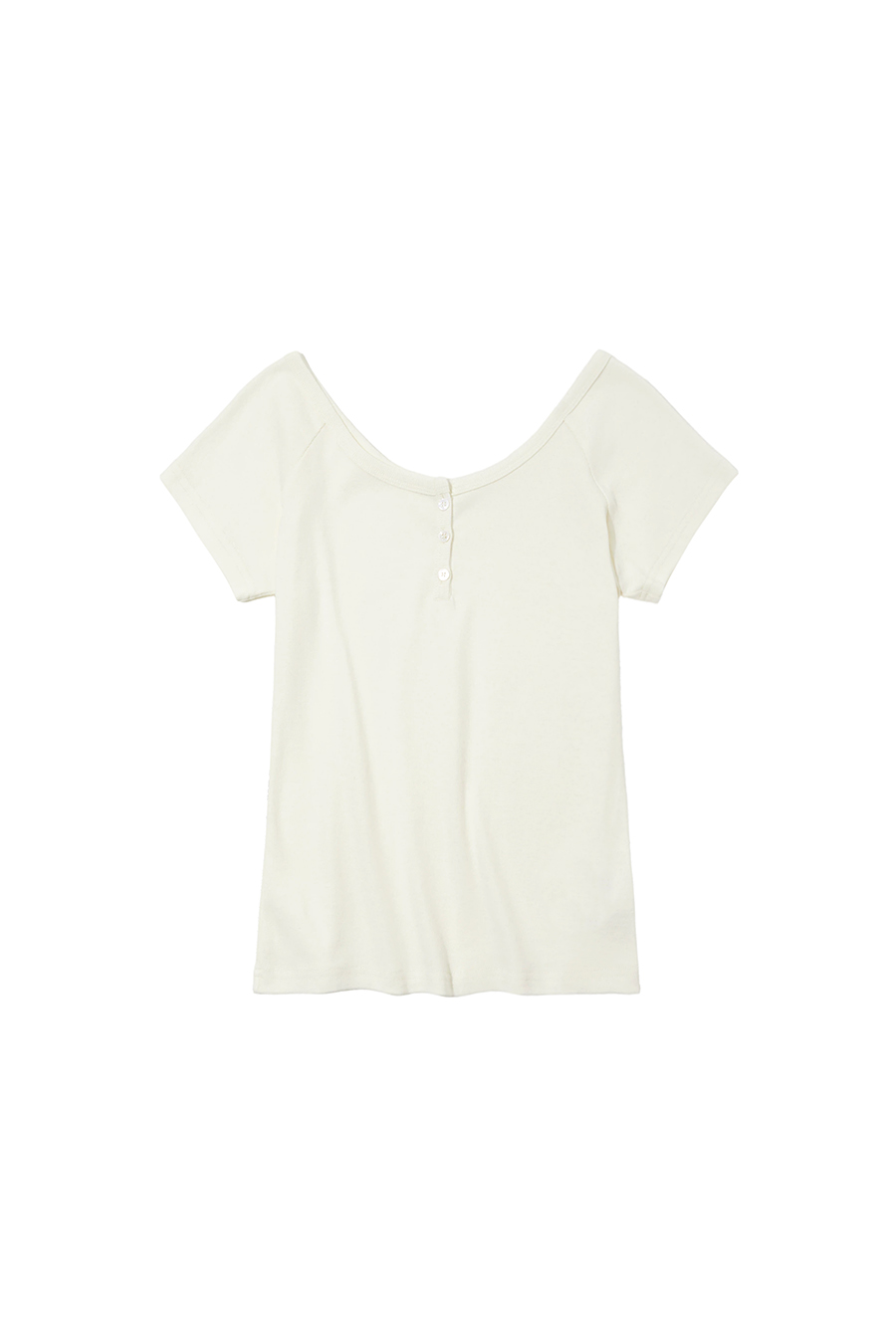 U-Neck Short Sleeve Top|yescci