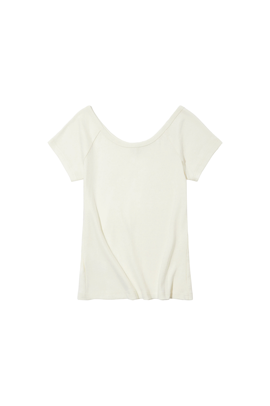 U-Neck Short Sleeve Top|yescci