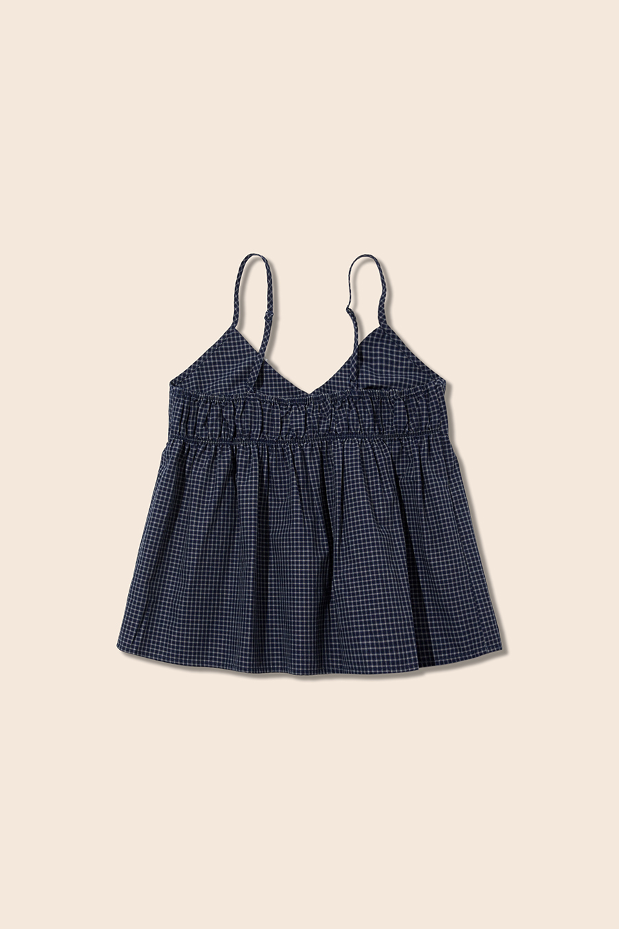 Gingham Peplum Cami Top|yescci