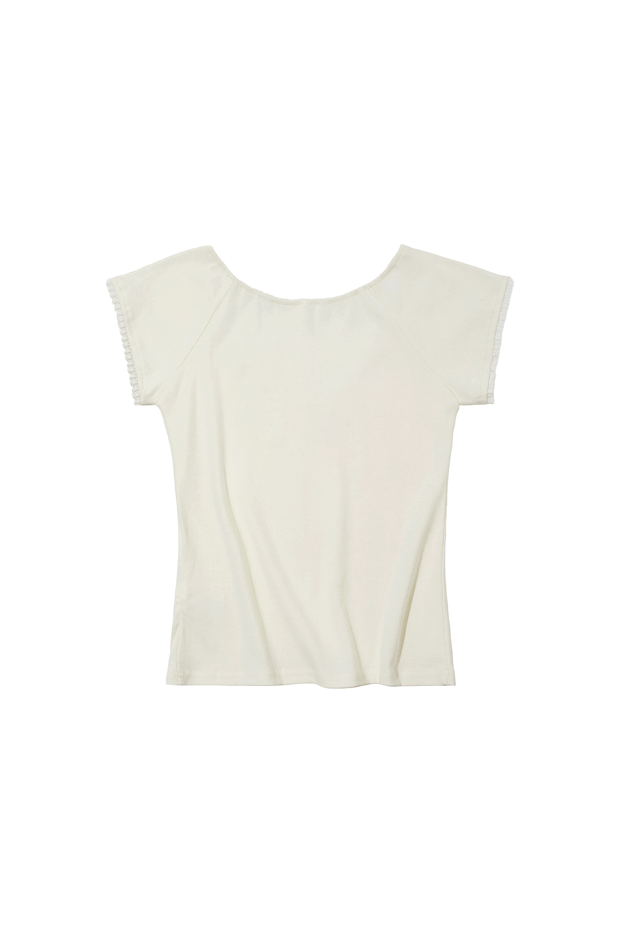 Lace Trim Bow Tie Top|yescci