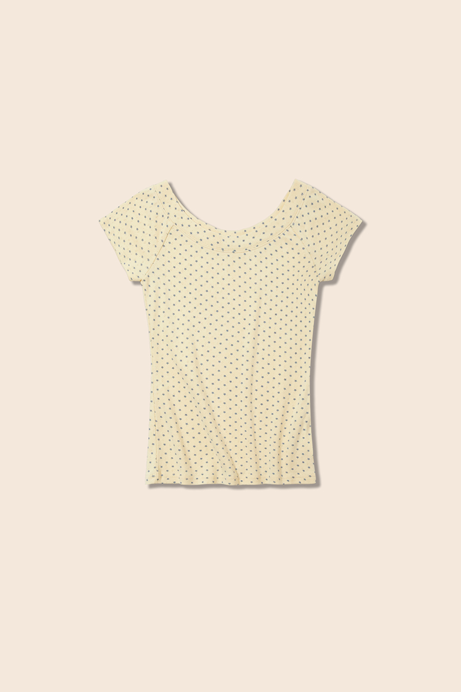Polka Dot Off-Shoulder Tee|yescci-YESCCI.com