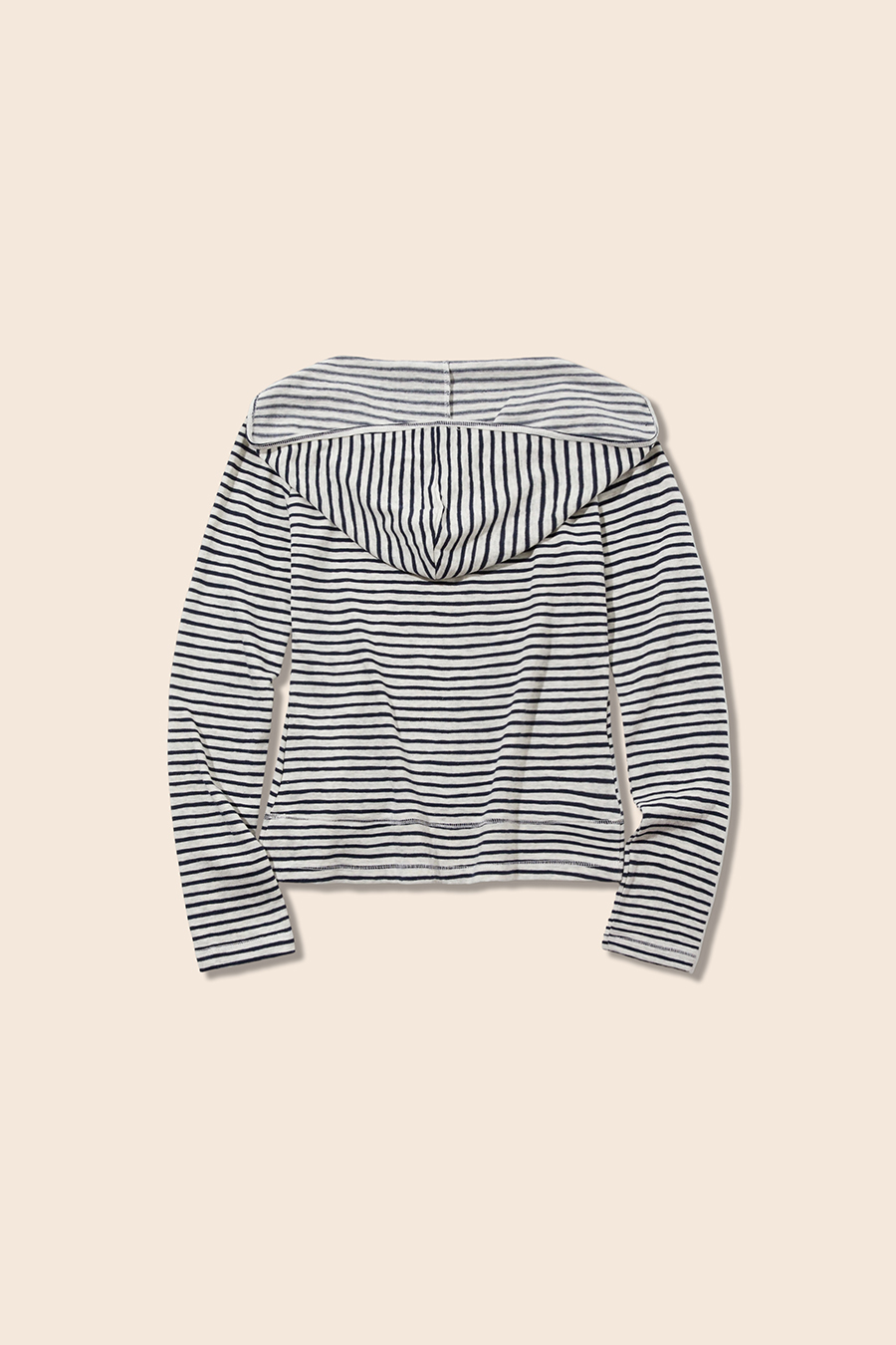 Slim Fit Striped Long Sleeve Hoodie|yescci