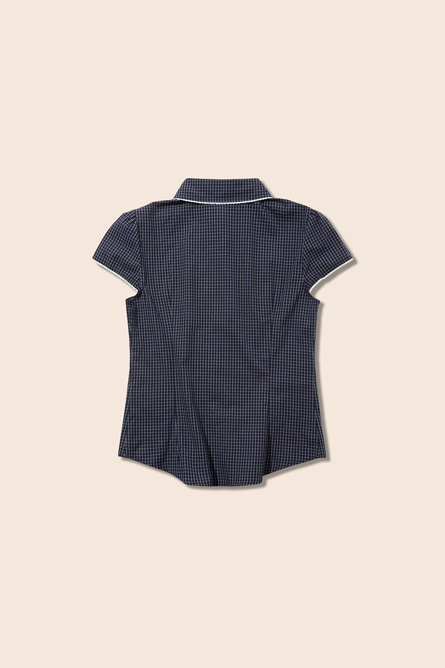 Short Sleeve Checkered Shirt|yescci