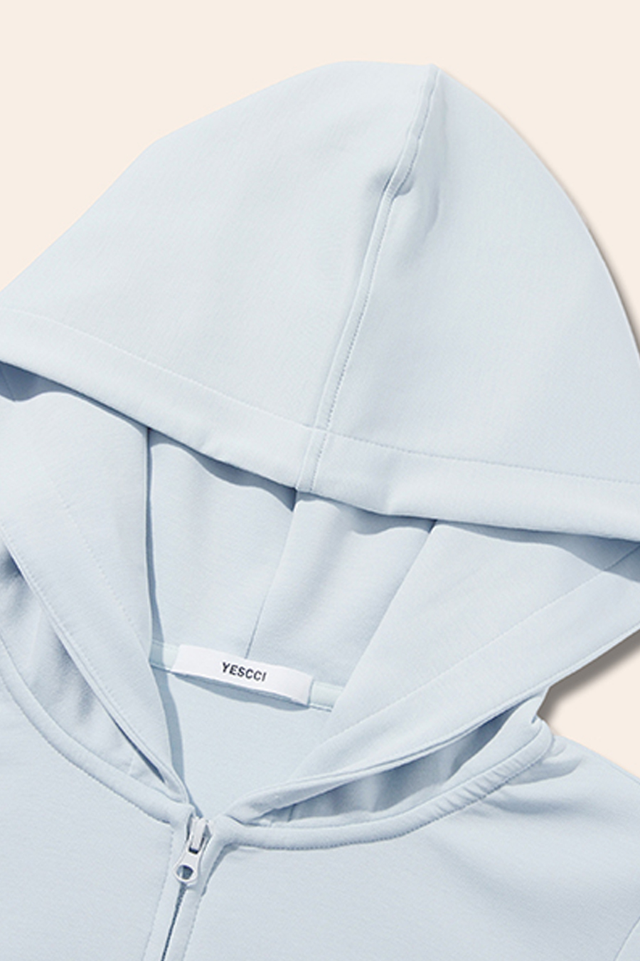 Fitted Zip-Up Hooded Jacket|yescci-YESCCI.com