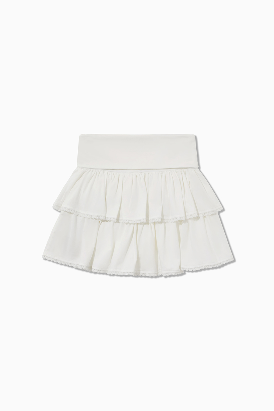 High-Waist Ruffle Skirt|yescci-YESCCI.com