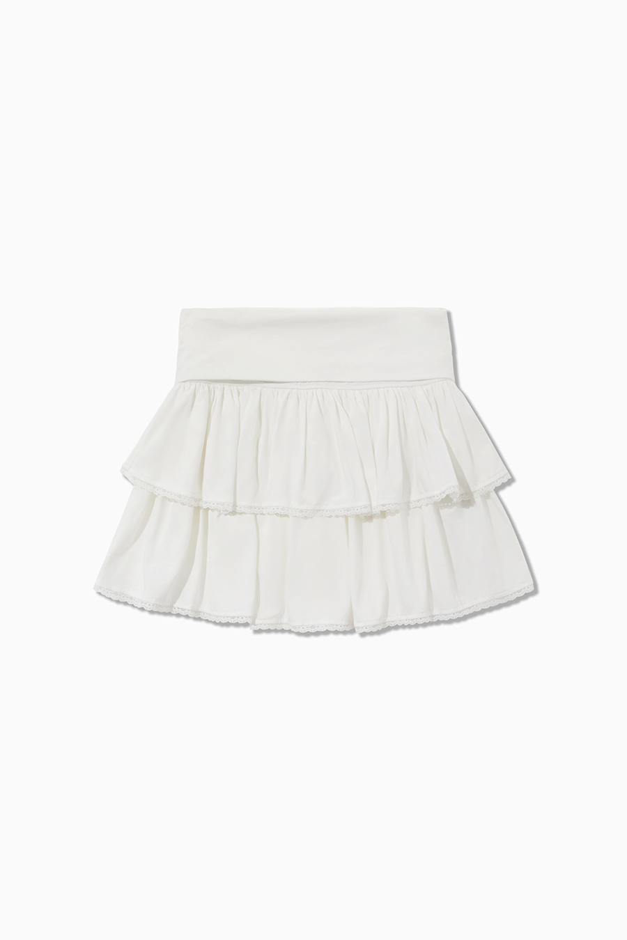 High-Waist Ruffle Skirt|yescci-YESCCI.com