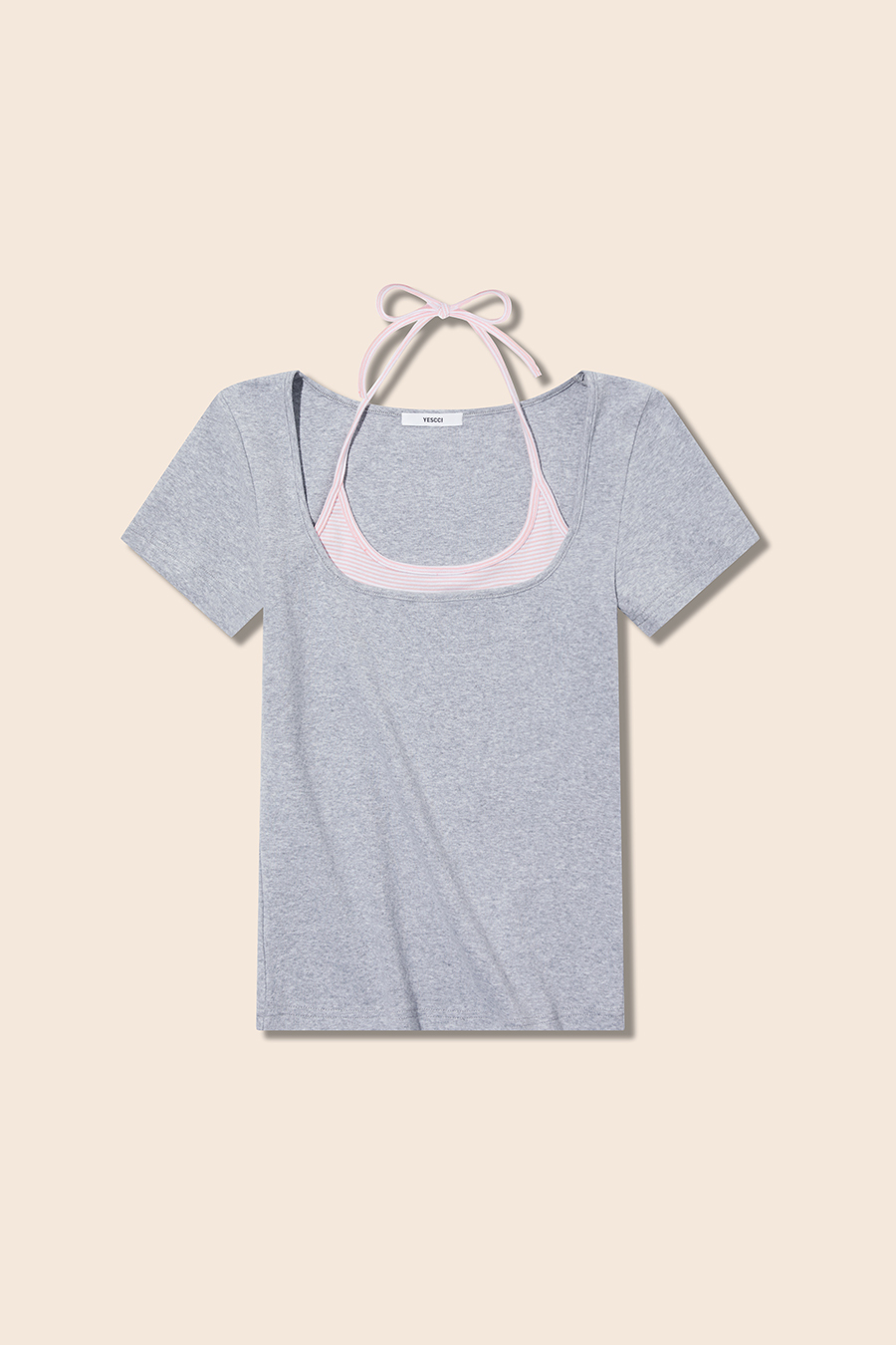 Preppy Style Layered Halter Top|yescci