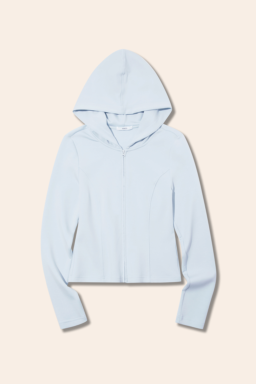 Fitted Zip-Up Hooded Jacket|yescci-YESCCI.com