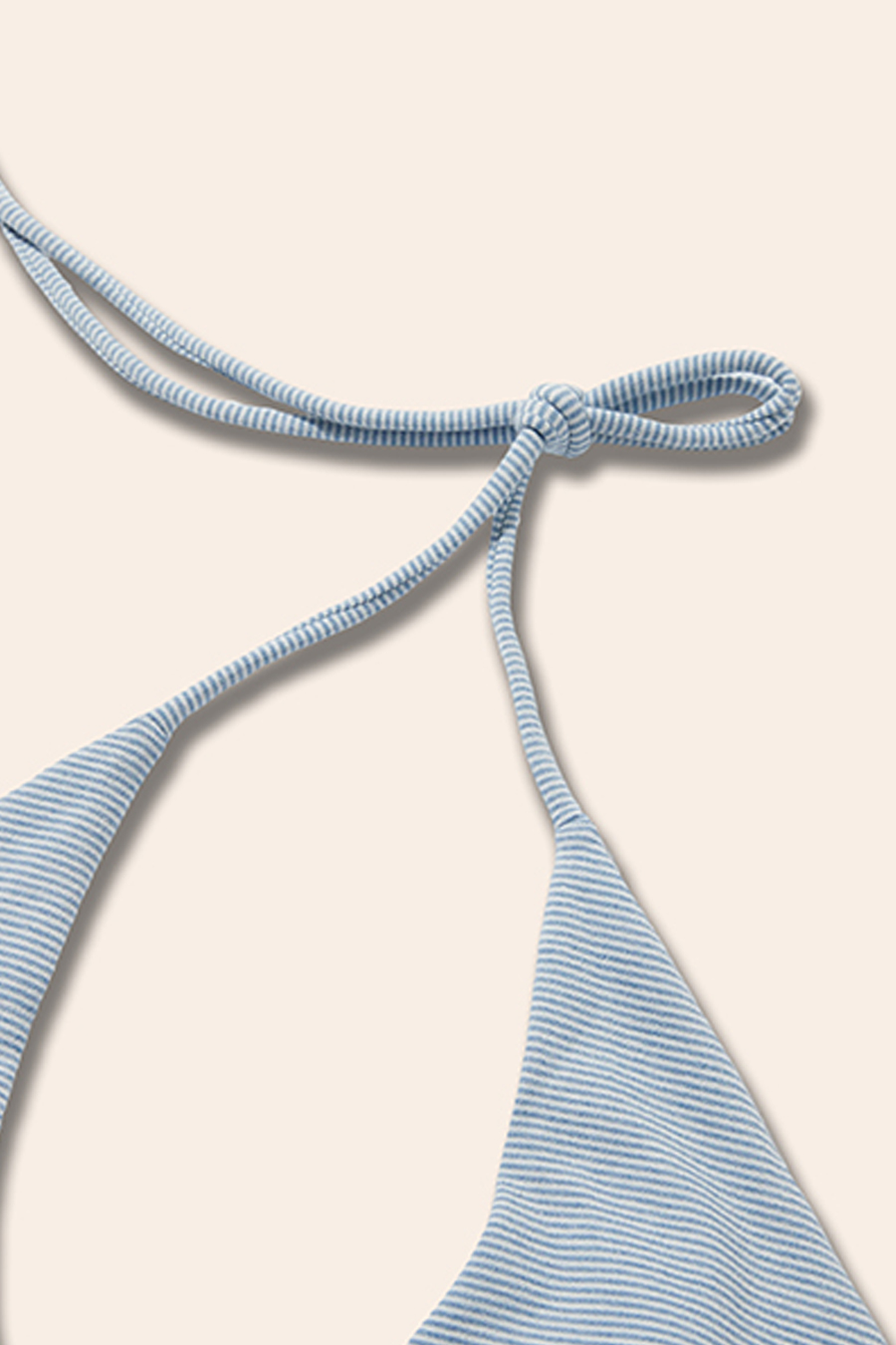 Halter Tie Striped Bikini Top|yescci-YESCCI.com