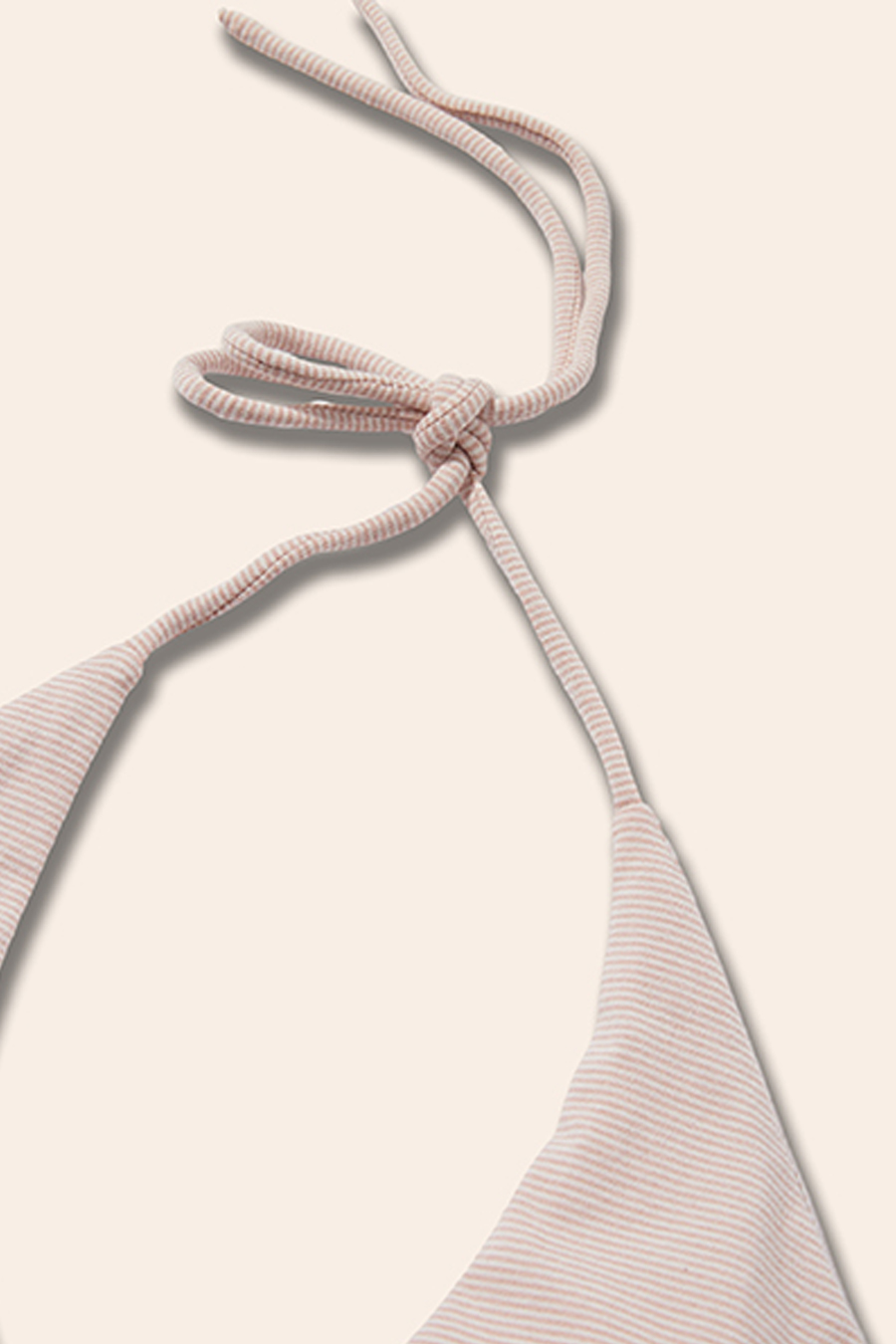 Halter Tie Striped Bikini Top|yescci-YESCCI.com