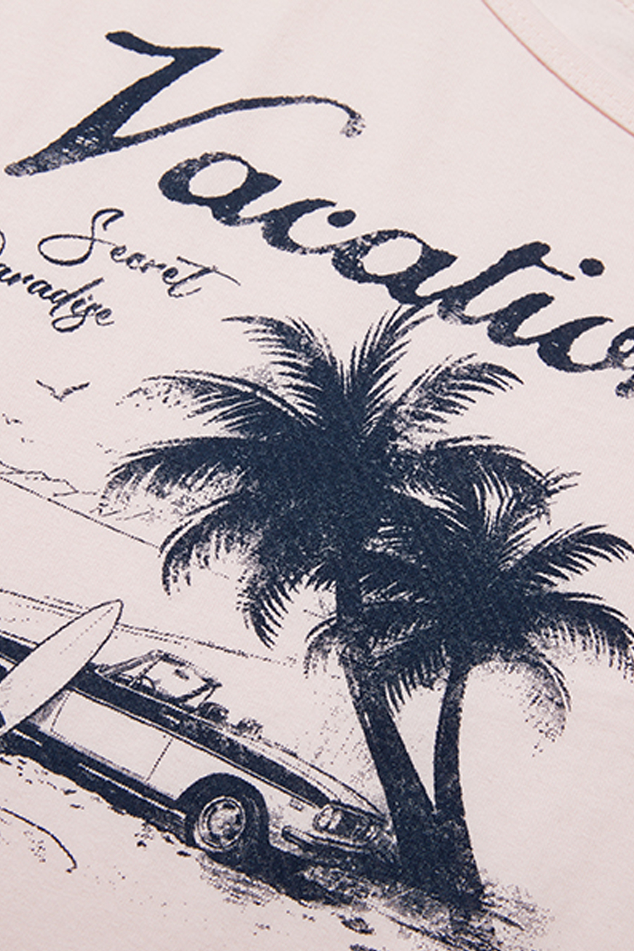 Vacation Print Asymmetrical Tee|yescci