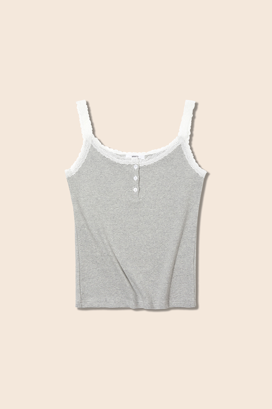 Striped Lace Trim Camisole Top|yescci