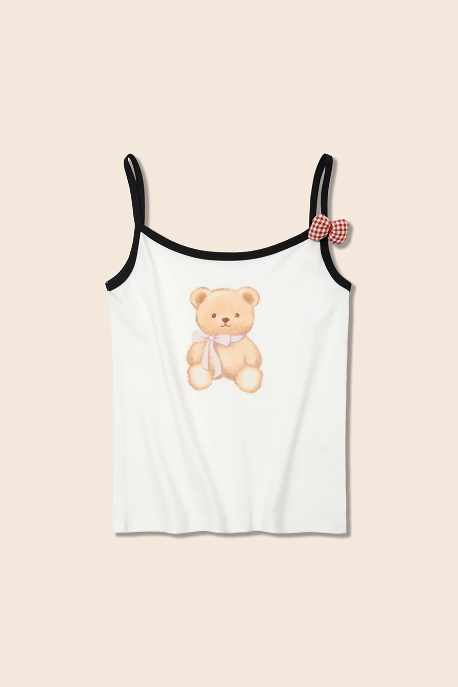 Kawaii Bear Print Ringer Cami|yescci