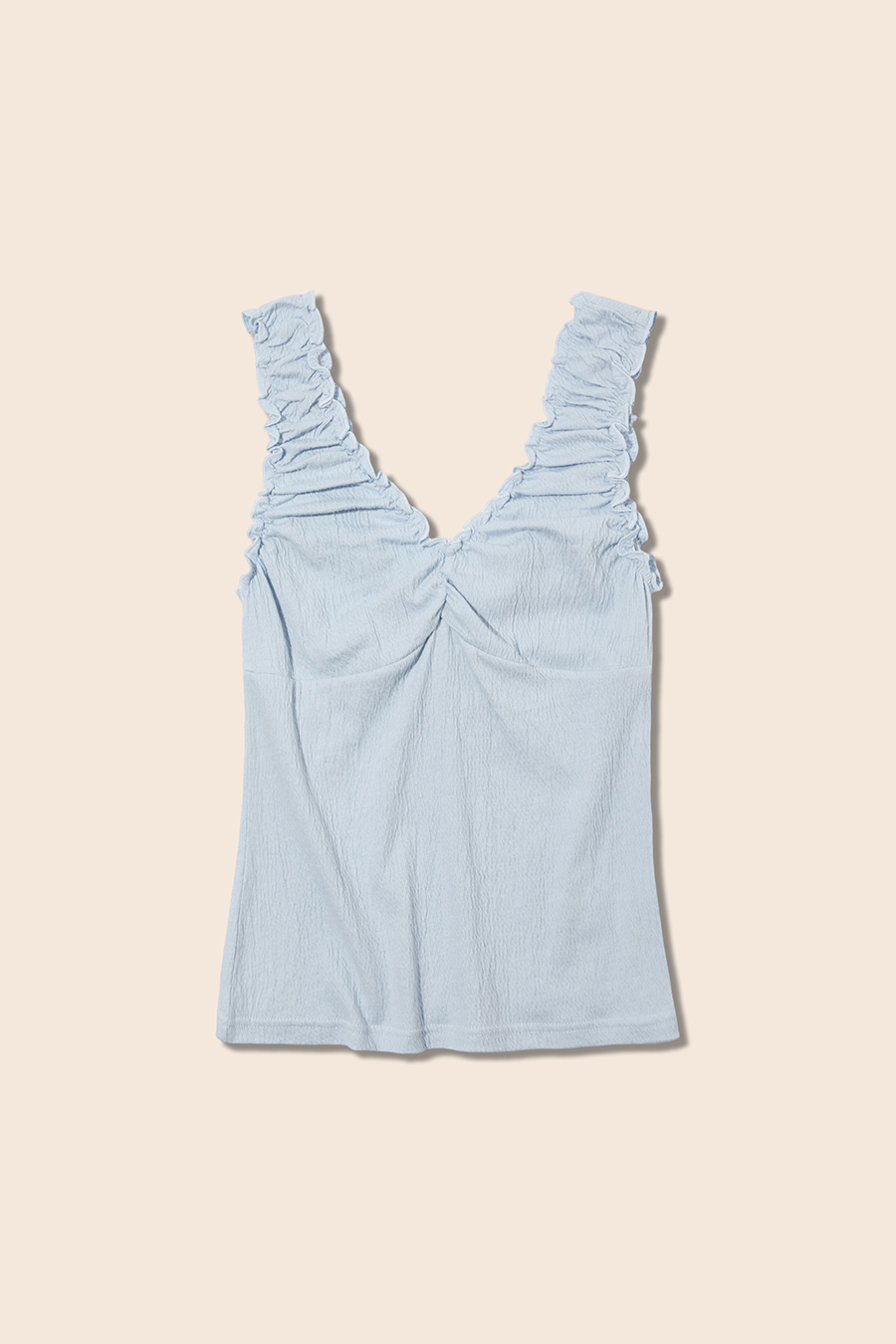 Sweet V-Neck Ruffle Strap Cami|yescci