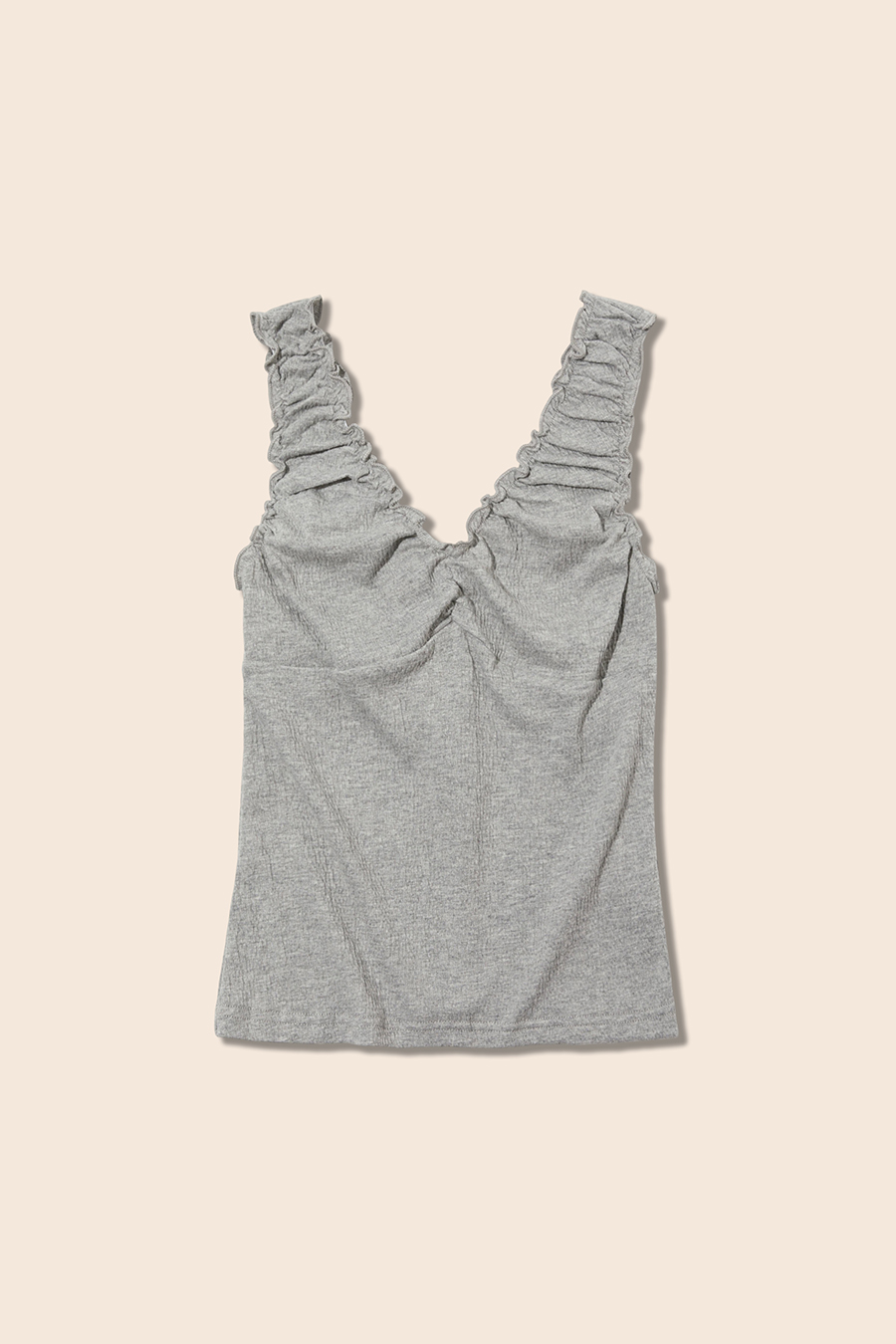 Sweet V-Neck Ruffle Strap Cami|yescci