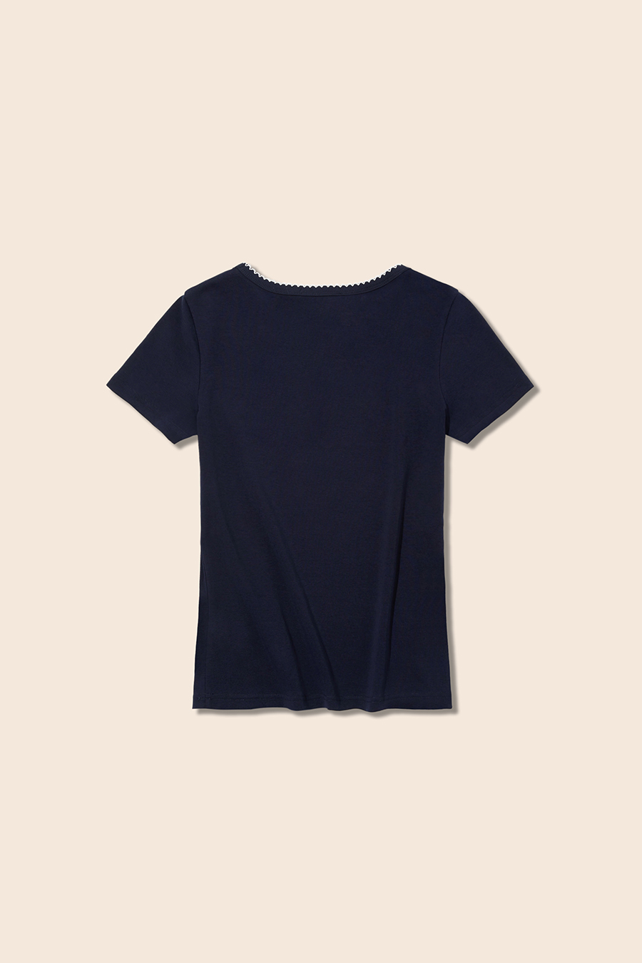 U-Neck Printed Casual Top|yescci