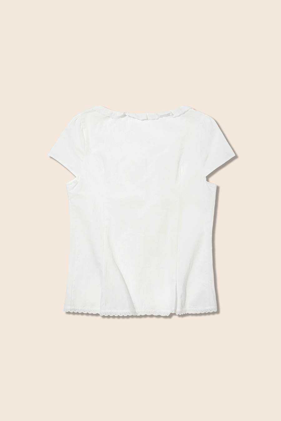 Vintage Ruffle Neck Button-Up Blouse|yescci