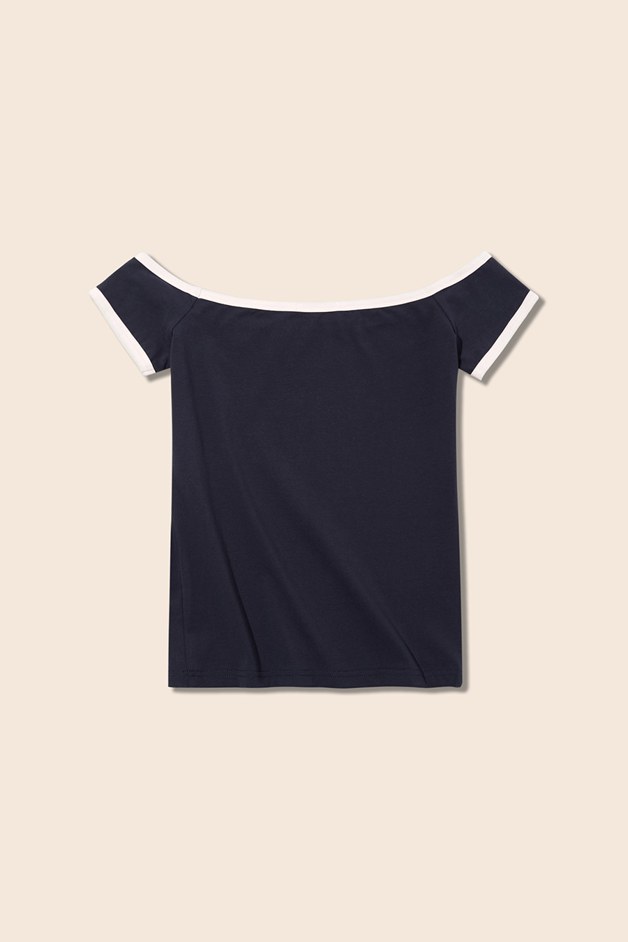 Star Print Off-Shoulder Tee|yescci-YESCCI.com