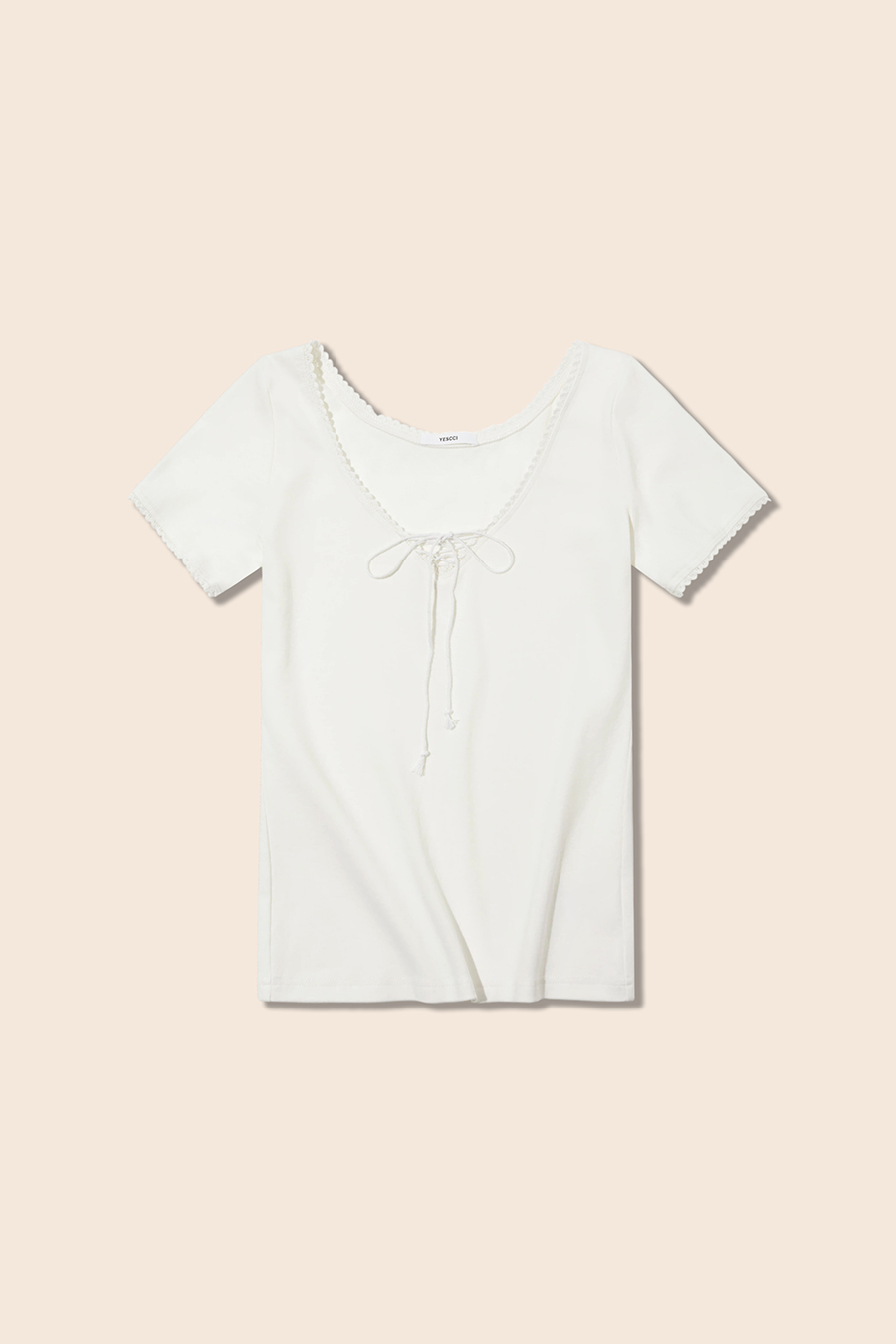 V-Neck Lace Shirt|yescci