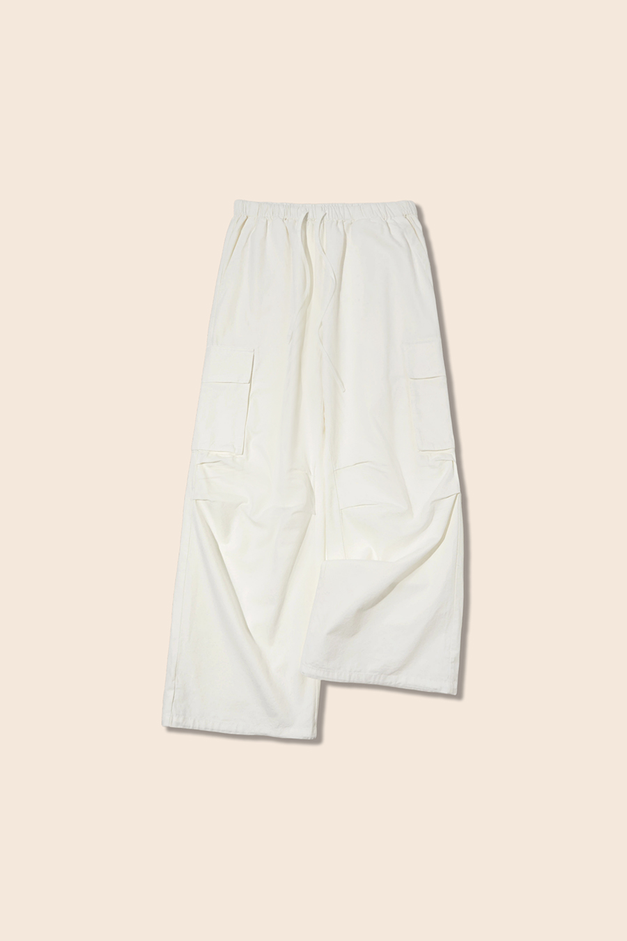Elastic Waist Loose-Fit Cargo Pants|yescci
