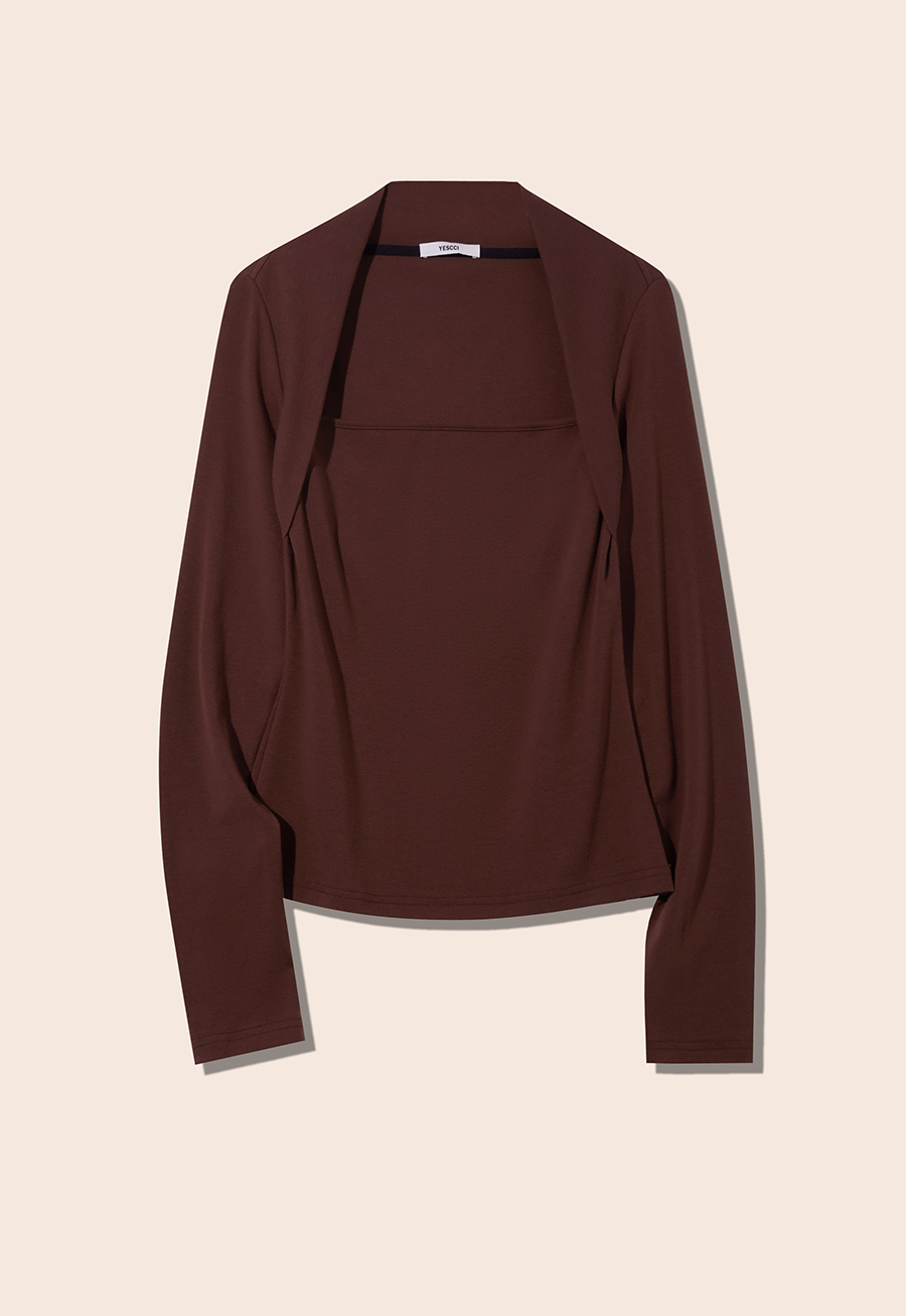 Square Neck Layered Style Blouse|yescci