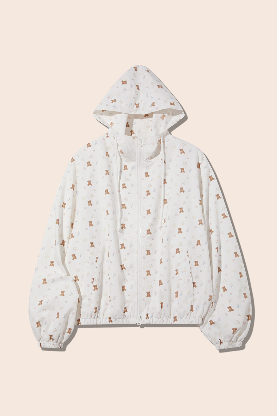 Bear Print Hooded Jacket|yescci-YESCCI.com